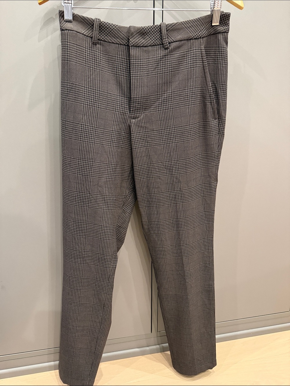 Kit and Ace Mocha Glen Plaid Men's Trousers